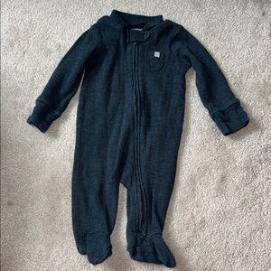Carter's Navy Blue Ribbed Footed One-Piece
